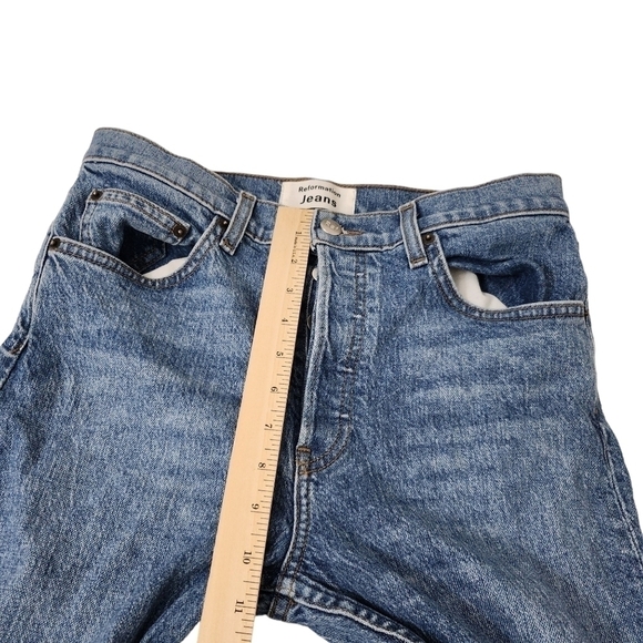 Reformation Jeans Womens 28 Maya Wash Serena‎ High Skinny Blue Button Fly Boho - Picture 10 of 11